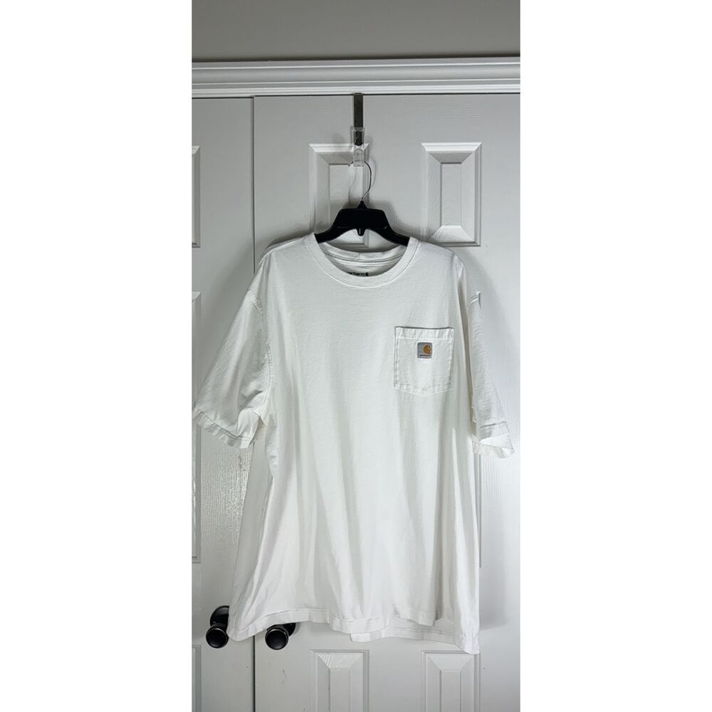 Carhartt Mens White Loose Fit Shirt Size 2XL